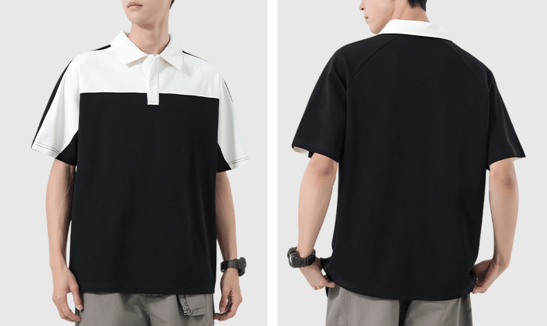 日系全身撞色色織工藝  短袖 POLO T-Shirt [SBT-1500]