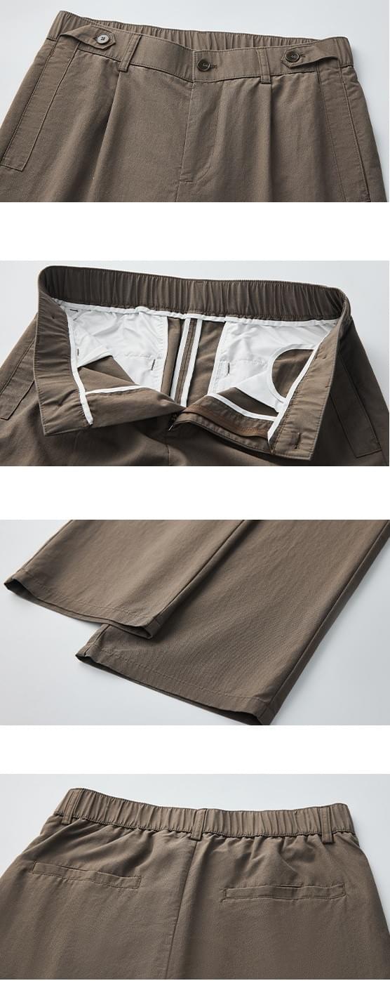 鈕扣腰袢帶設計 透氣闊腳直筒長褲 [CBP-1095]