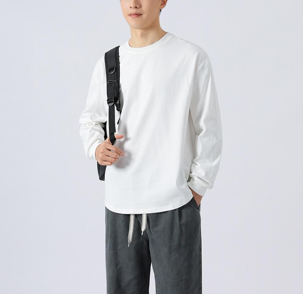 日系基礎純色 純棉長袖 T-Shirt [CBT-1226]