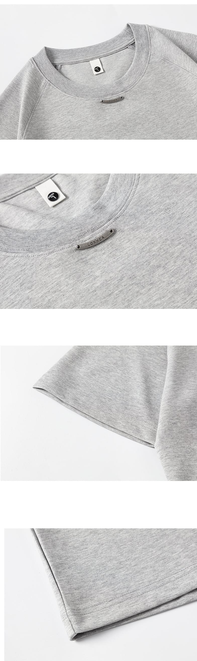 領口細鐵片縫紉設計  短袖 T-Shirt [SBT-1583]