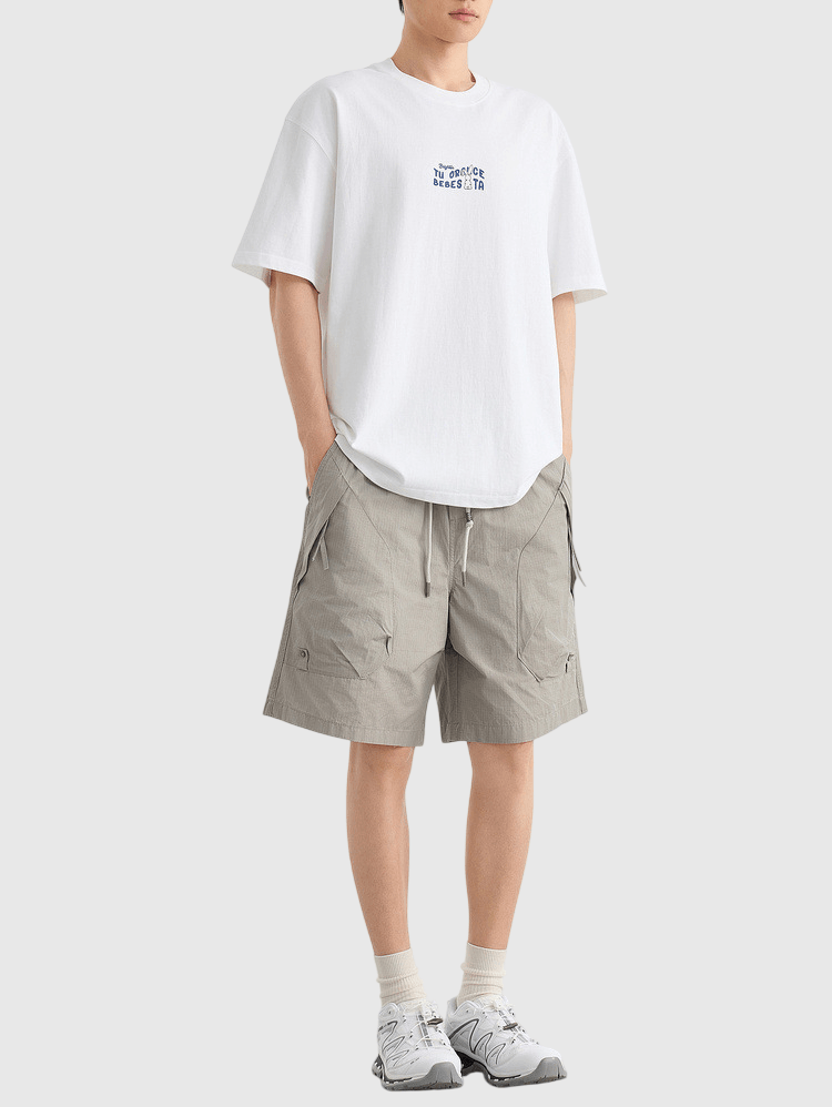撞色文字圖案印燙設計 純棉短袖 T-Shirt [CBT-1289]