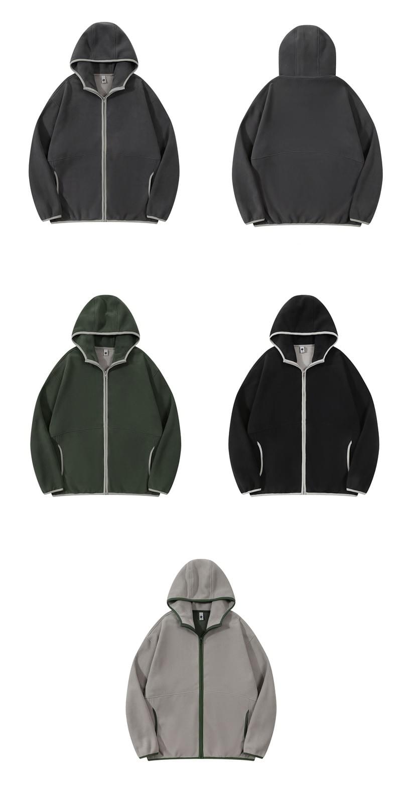 日系色系包邊重磅 330g 雙面絨毛粒長袖外套 [SBO-1493]