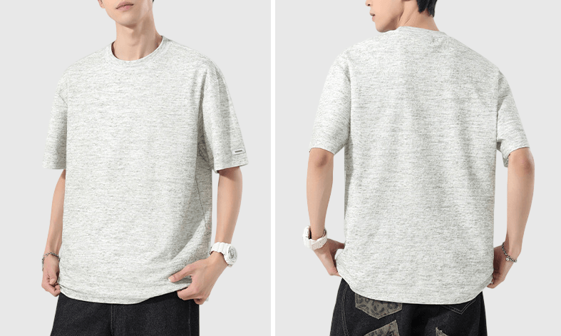 日系混色紗織設計 透氣短袖 T-Shirt [SBT-1513]