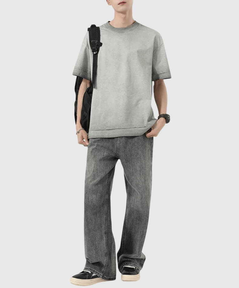 復古色系重工蠟染水洗漸變工藝 短袖 T-Shirt [SBT-1497]