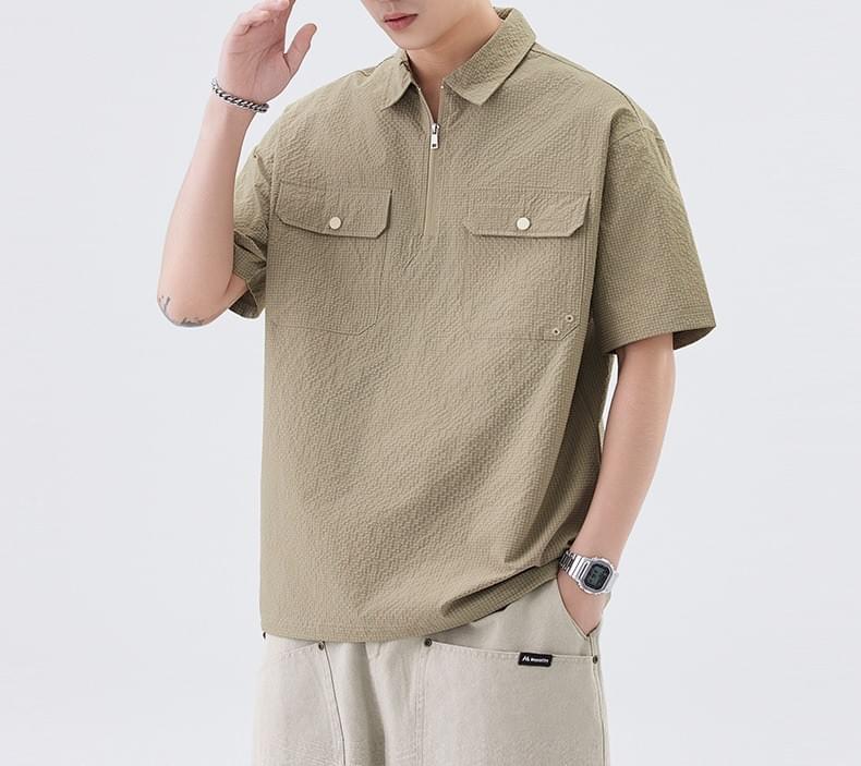 日系戶外雙前袋設計 透氣短袖 POLO T-Shirt [SBT-1295]