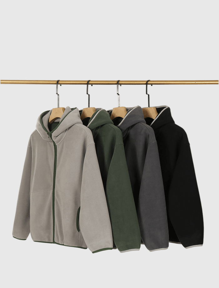 日系色系包邊重磅 330g 雙面絨毛粒長袖外套 [SBO-1493]