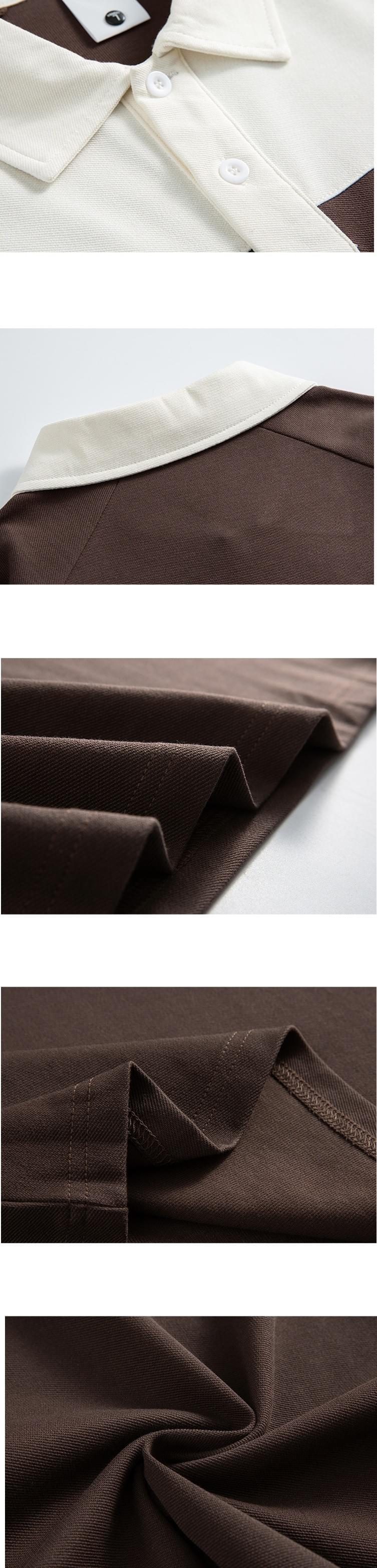 日系全身撞色色織工藝  短袖 POLO T-Shirt [SBT-1500]