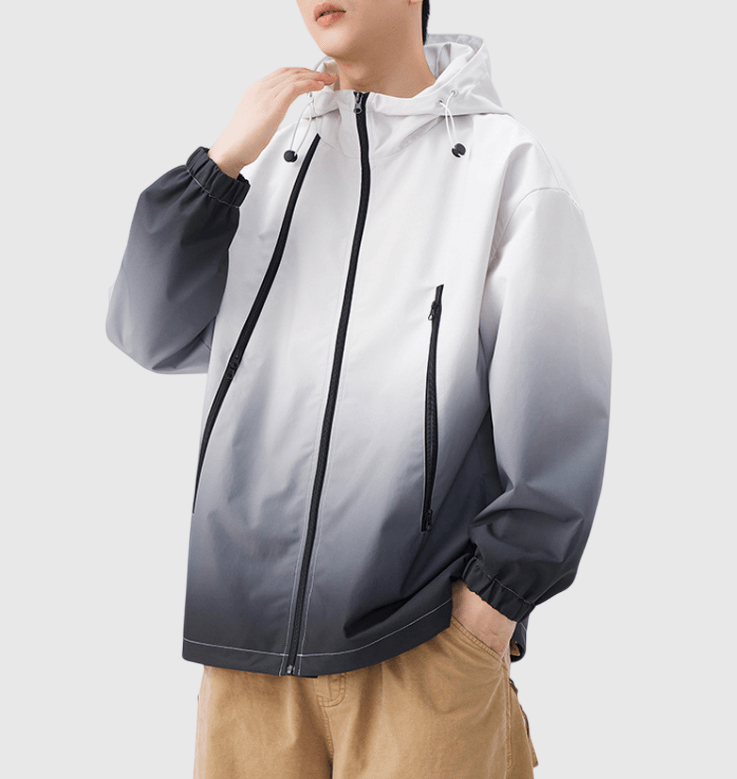 日系山系漸層變色設計 連帽機能風褸外套 [SBO-1486]