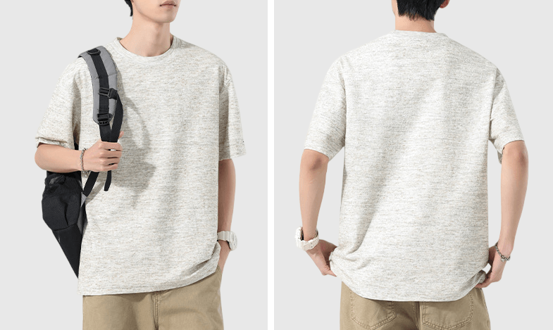 日系混色紗織設計 透氣短袖 T-Shirt [SBT-1513]