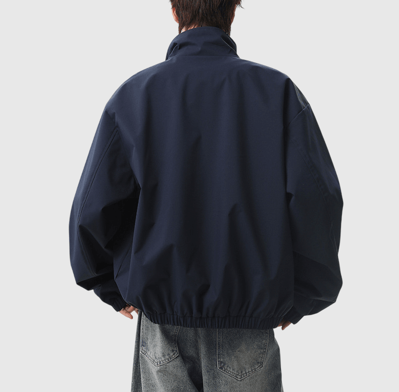 日系彩色細縫線內層撞色拼接 長袖風褸外套 [SBO-1504]