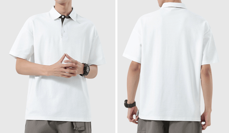 日系基礎假兩件式設計 短袖 POLO T-Shirt [SBT-1488]