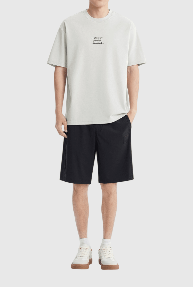 手寫細文字印燙設計 短袖 T-Shirt [CBT-1580]