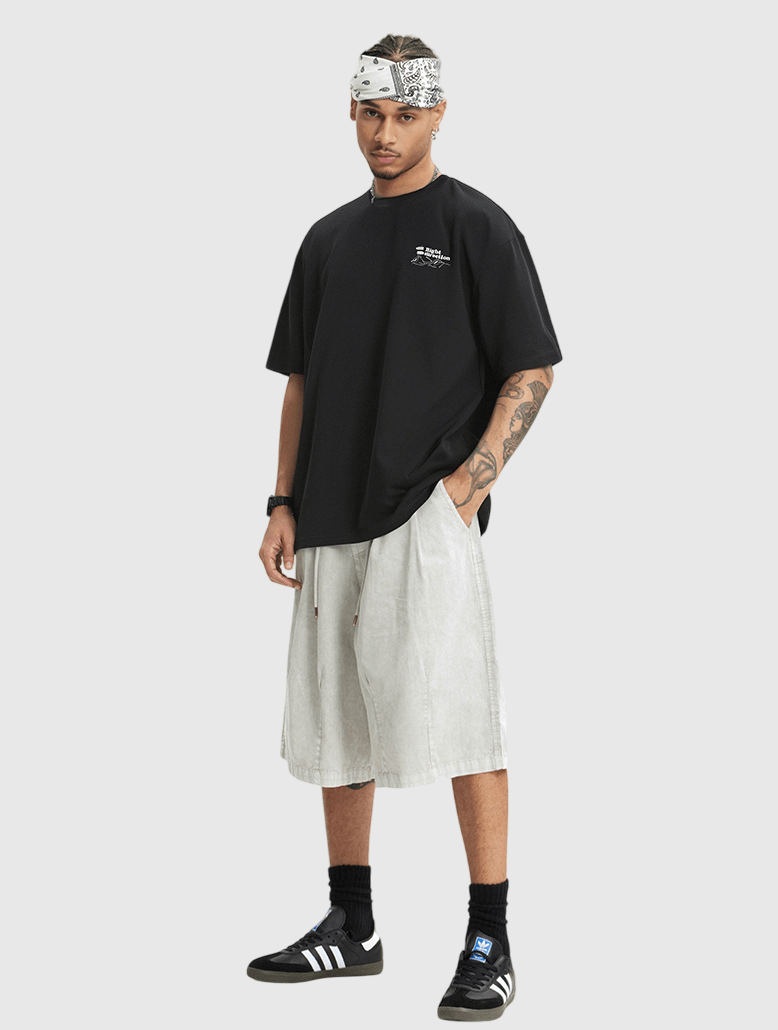 戶外登山地圖圖案文字印燙 短袖 T-Shirt [CBT-1266]