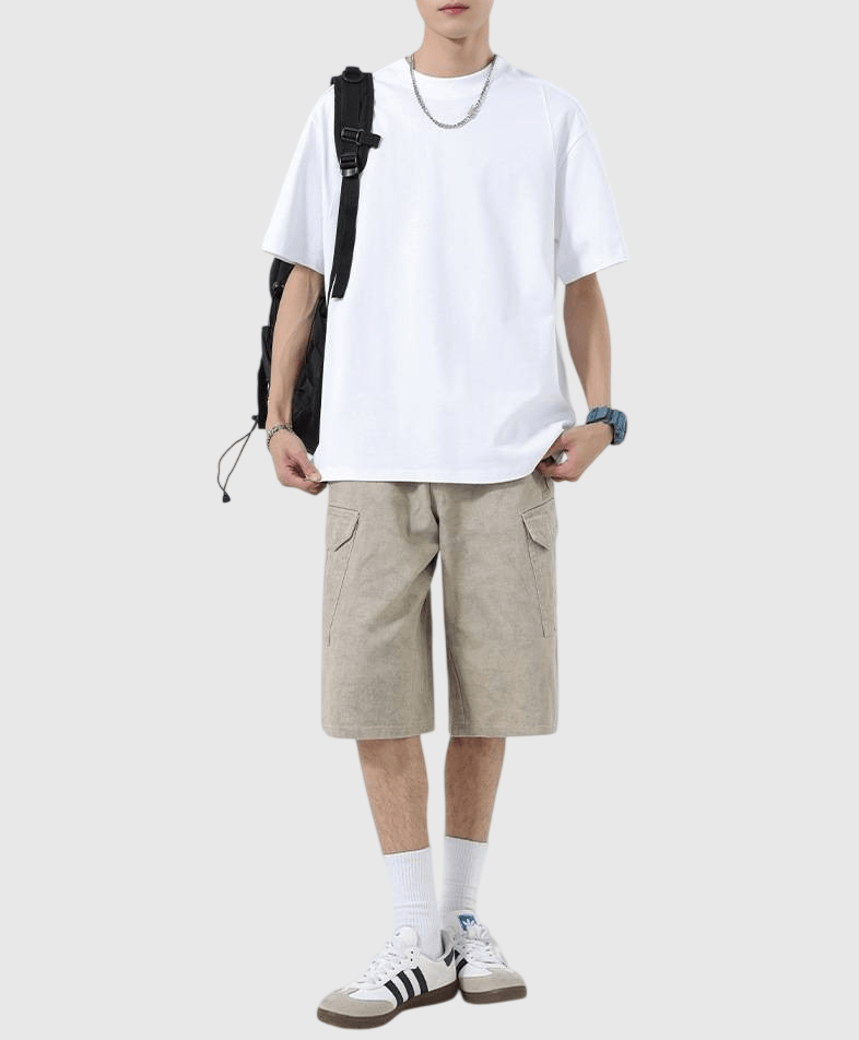 日系立體結構縫線設計 重磅純棉短袖 T-Shirt [SBT-1492]