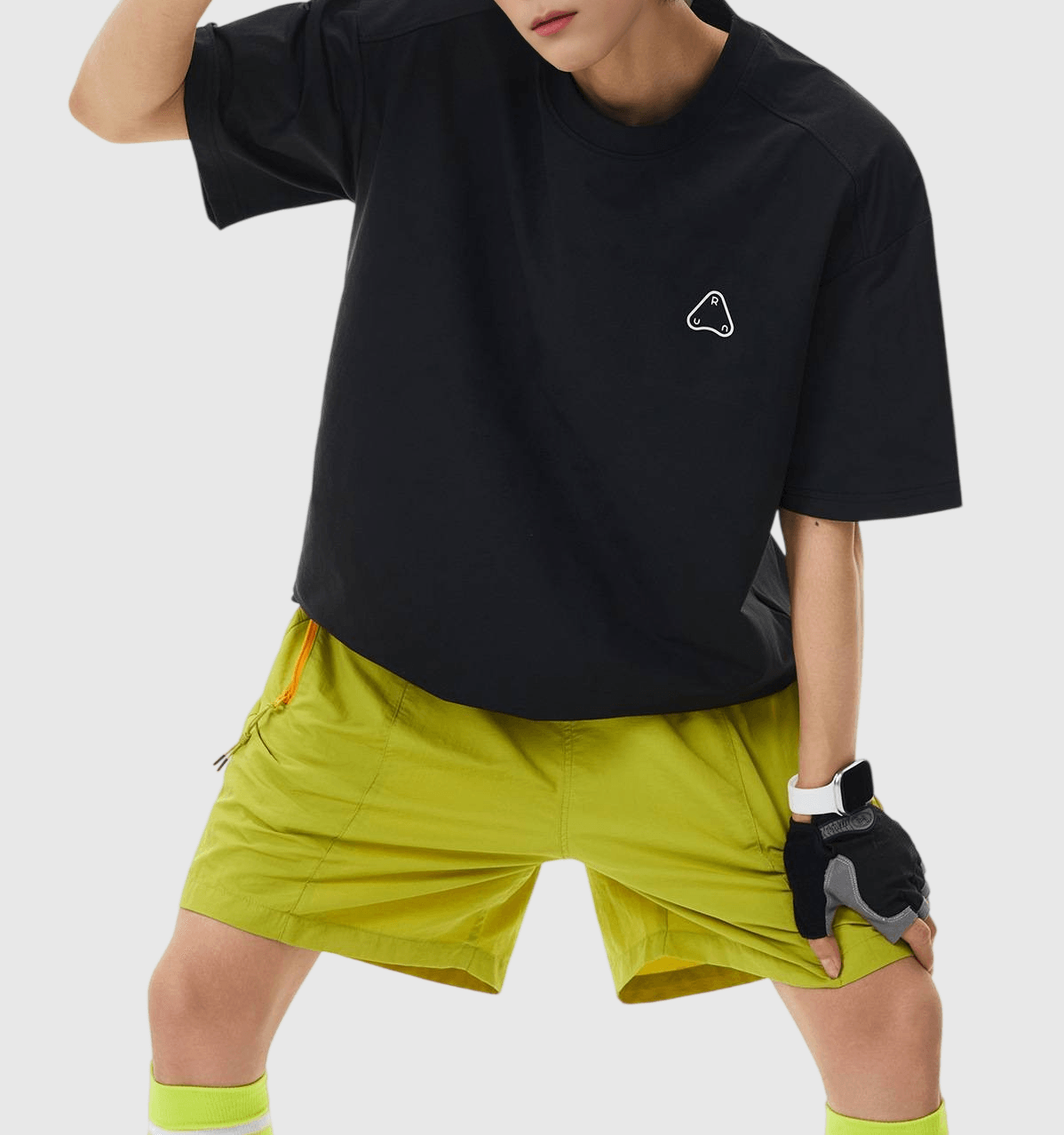 戶外層次色系山峰圖案印燙 涼感透氣短袖 T-Shirt [SBT-1554]