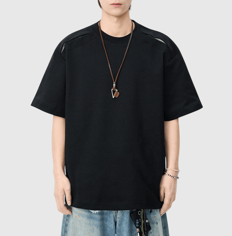 日系層次分割結構設計 短袖 T-Shirt [SBT-1565]