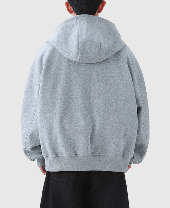 內層格仔撞色縫接 連帽衛衣外套 [CBJ-1067]