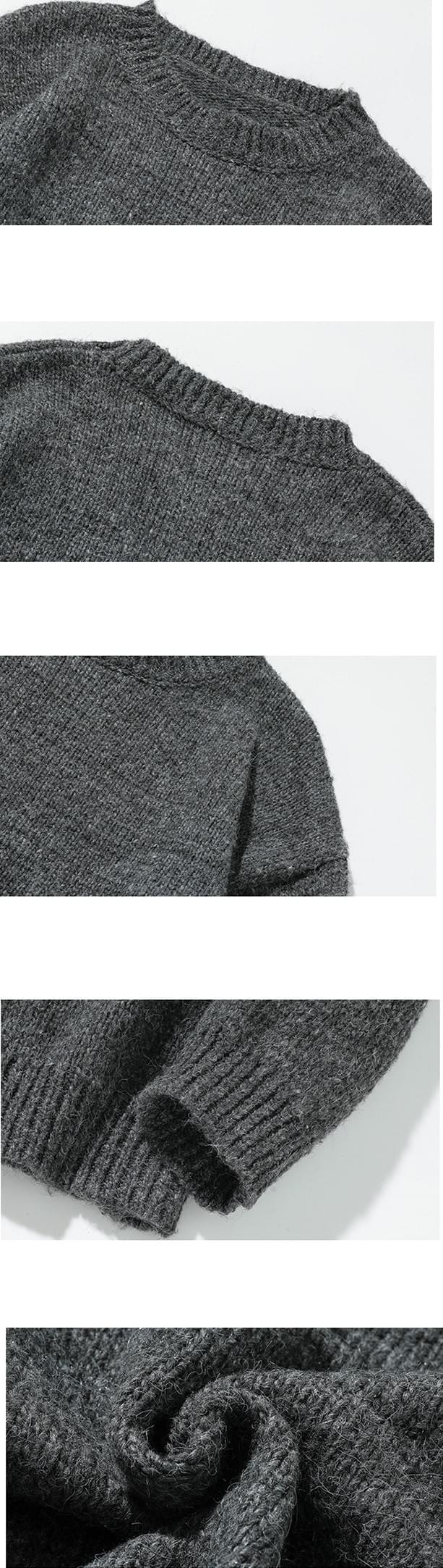 混色紗線編織設計 圓領針織冷衫 [CBK-1035]