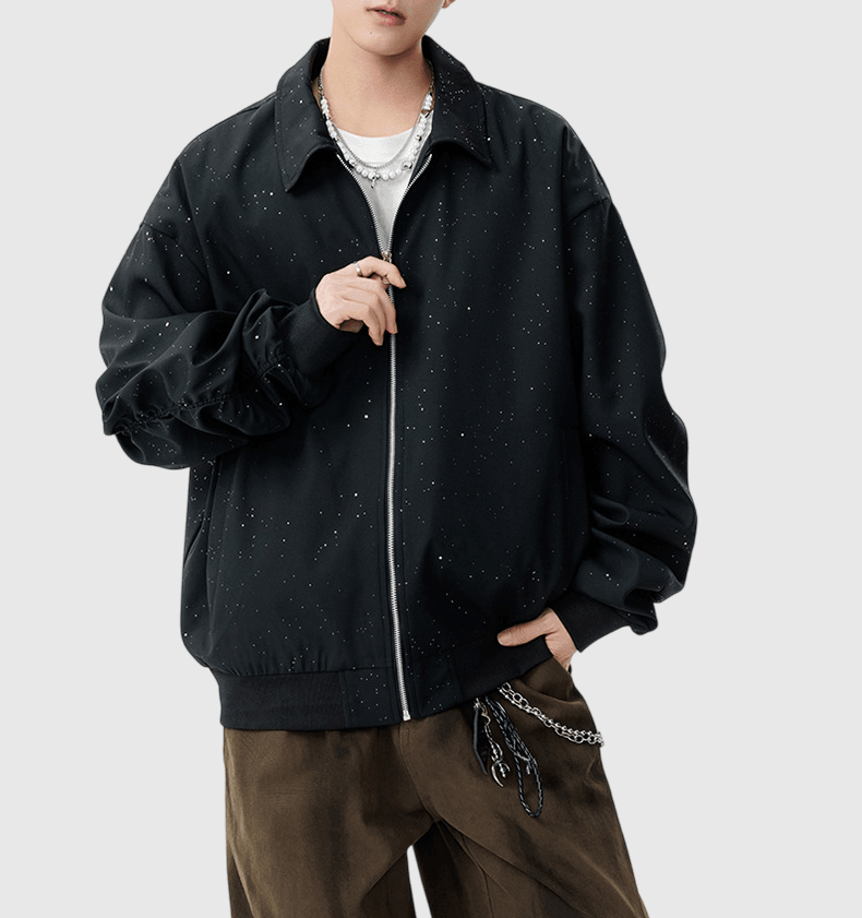 星空亮星設計 長袖風褸外套 [CBJ-1074]