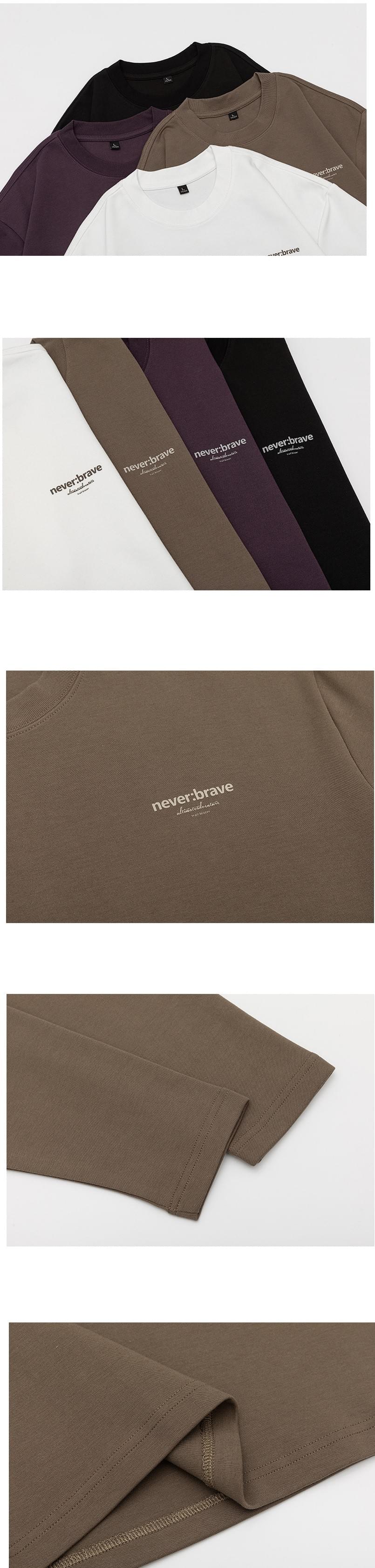 日系文青色系細文字圖案印燙 長袖 T-Shirt [SBT-1457]