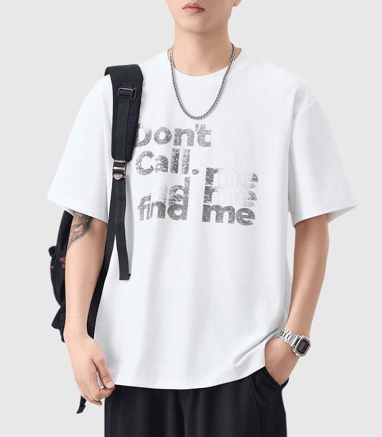 復古霧面文字圖案印燙工藝 短袖 T-Shirt [SBT-1573]