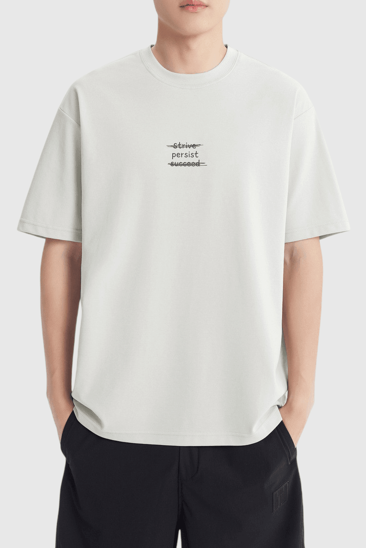 手寫細文字印燙設計 短袖 T-Shirt [CBT-1580]