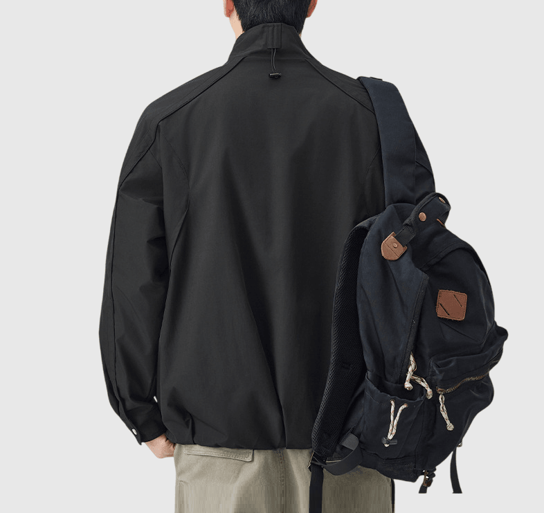 復古基礎縫紉設計 長袖風褸外套 [SBO-1467]