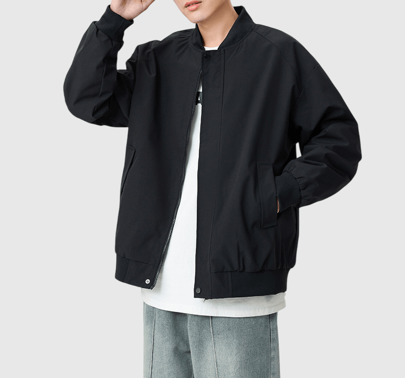 日系基礎雙側袋設計 棒球外套 [SBO-1484]