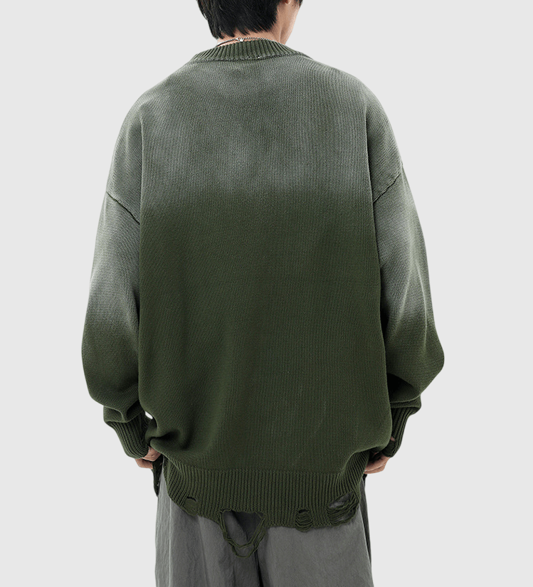 漸變色系編織設計 圓領針織冷衫 [CBK-1042]