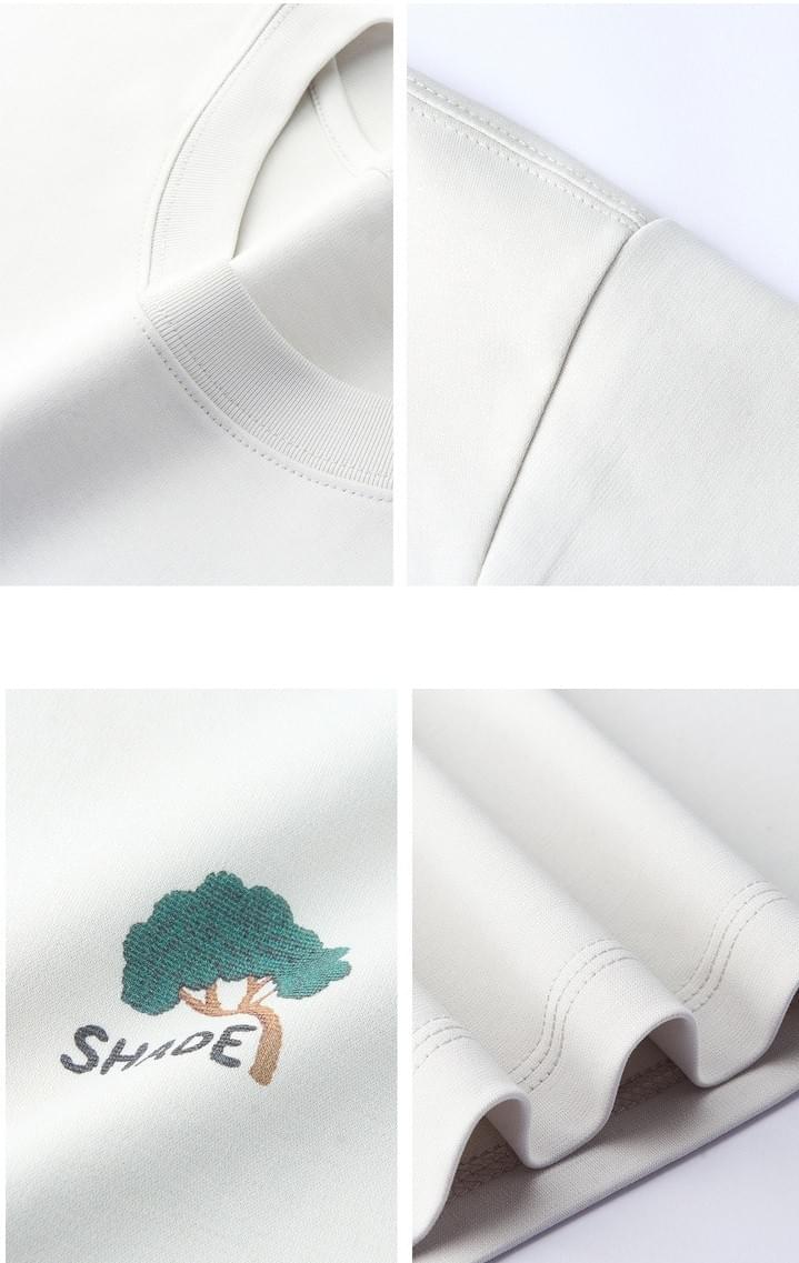 樹木細圖案印燙設計 短袖 T-Shirt [CBT-1579]
