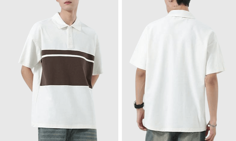 復古中身撞色色織工藝  短袖 POLO T-Shirt [SBT-1490]