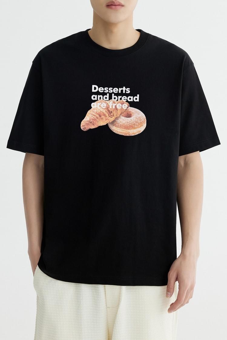 麵包圖案文字印燙設計 短袖 T-Shirt [CBT-1581]