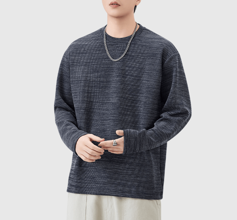 日系復古色織工藝 重磅長袖 T-Shirt [SBT-1454]