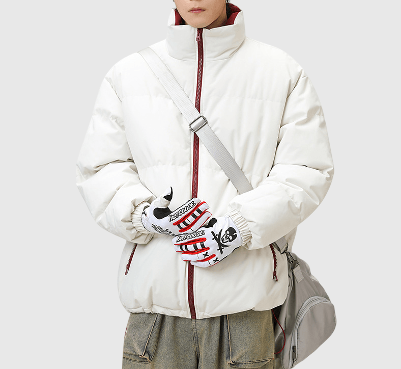 日系基礎內層領口撞色設計 夾棉長袖外套 [SBO-1488]