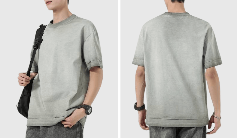 復古色系重工蠟染水洗漸變工藝 短袖 T-Shirt [SBT-1497]