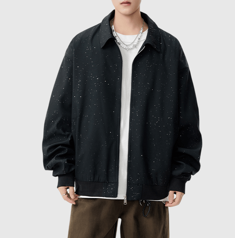 星空亮星設計 長袖風褸外套 [CBJ-1074]