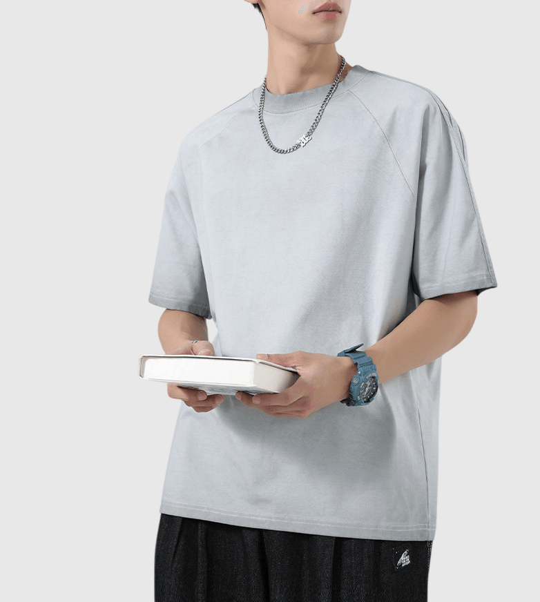 復古重工蠟染水洗縫線工藝設計 短袖 T-Shirt [SBT-1518]