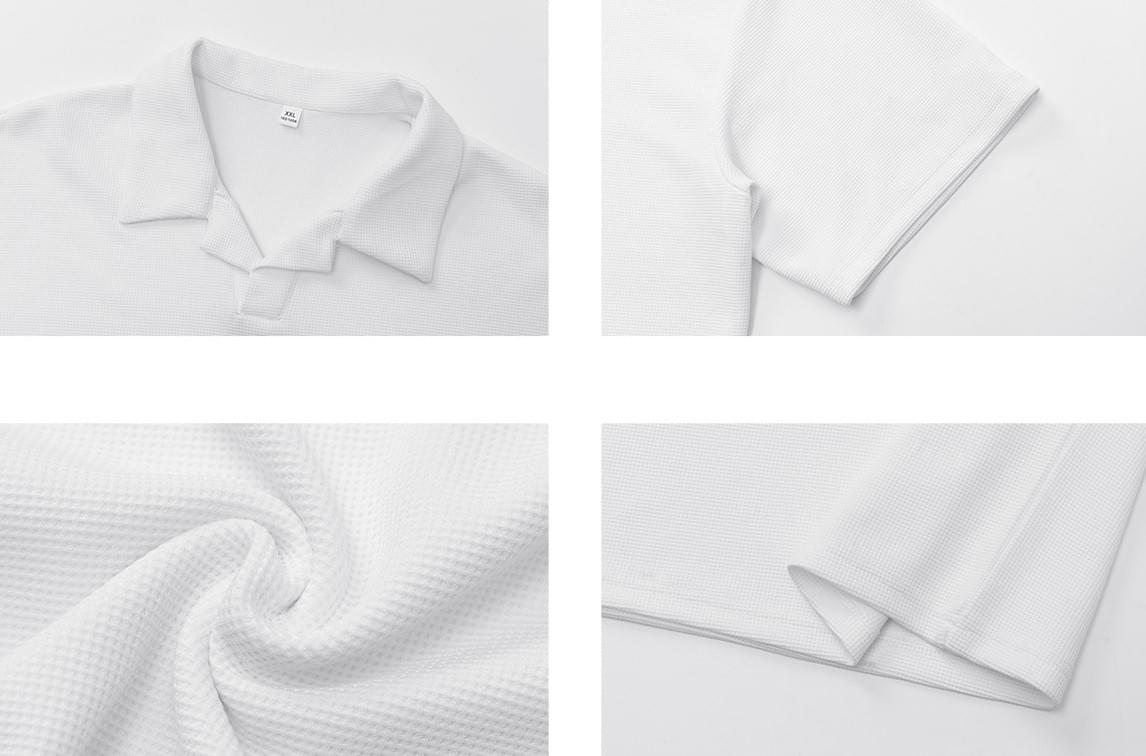 日系基礎格紋紋理  垂感透氣短袖 POLO T-Shirt [SBT-1526]