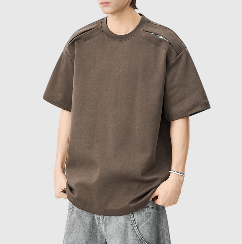 日系層次分割結構設計 短袖 T-Shirt [SBT-1565]