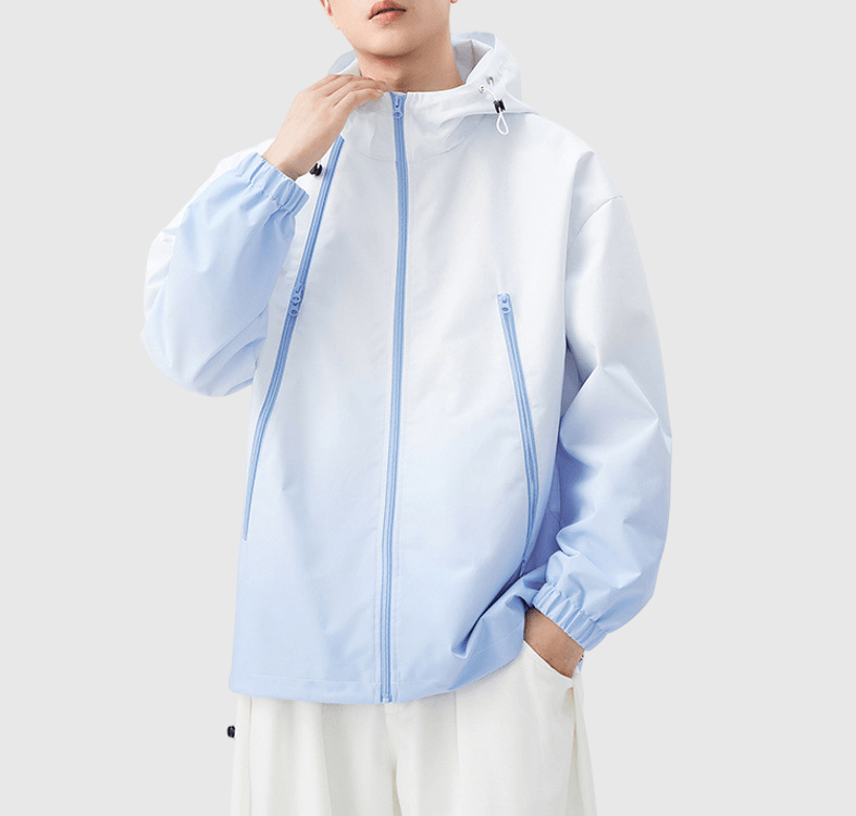 日系山系漸層變色設計 連帽機能風褸外套 [SBO-1486]