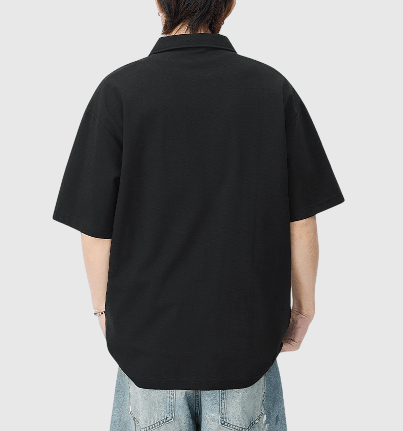 日系紋理撞色縫紉設計 透氣短袖 POLO T-Shirt [SBT-1582]