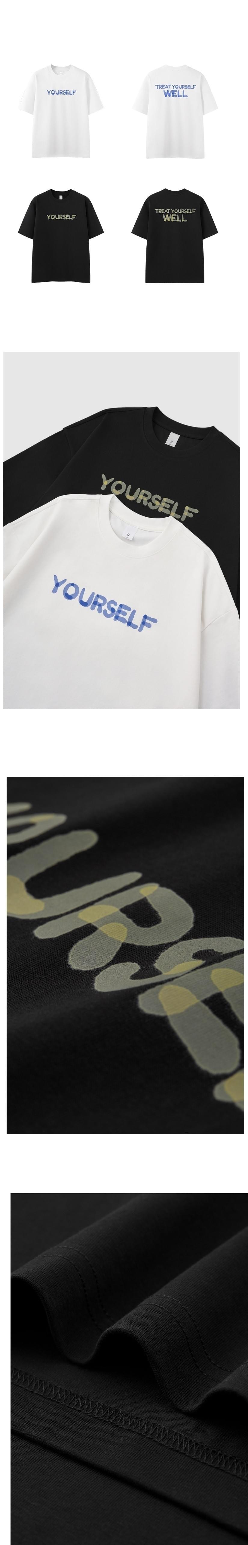 膠布文字設計印燙 短袖 T-Shirt [CBT-1259]