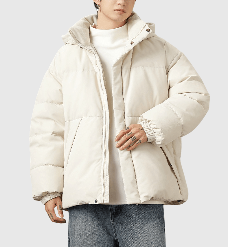 日系復古斜側袋設計 夾棉長袖外套 [SBO-1347]