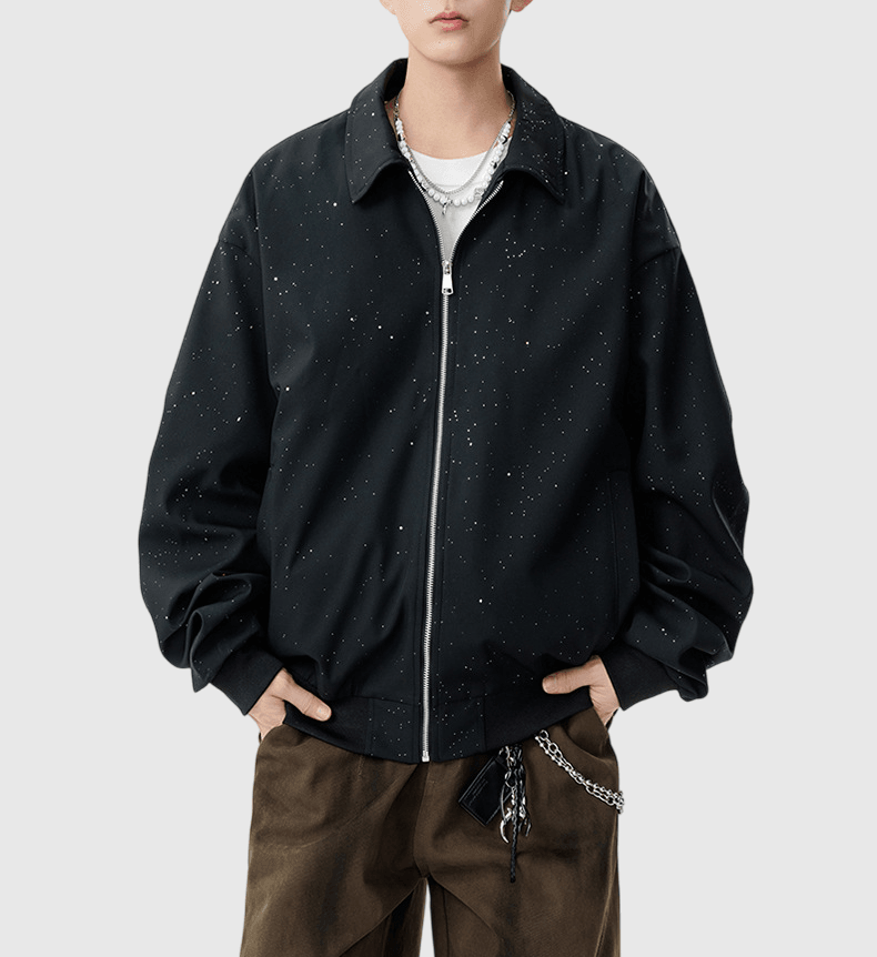 星空亮星設計 長袖風褸外套 [CBJ-1074]