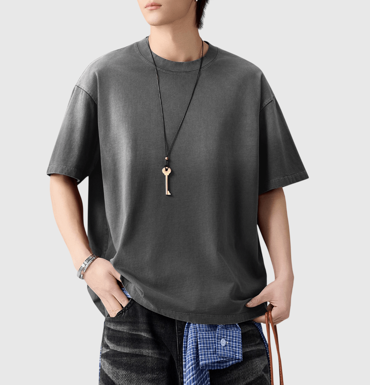復古水洗色系漸變 純棉短袖 T-Shirt [SBT-1424]