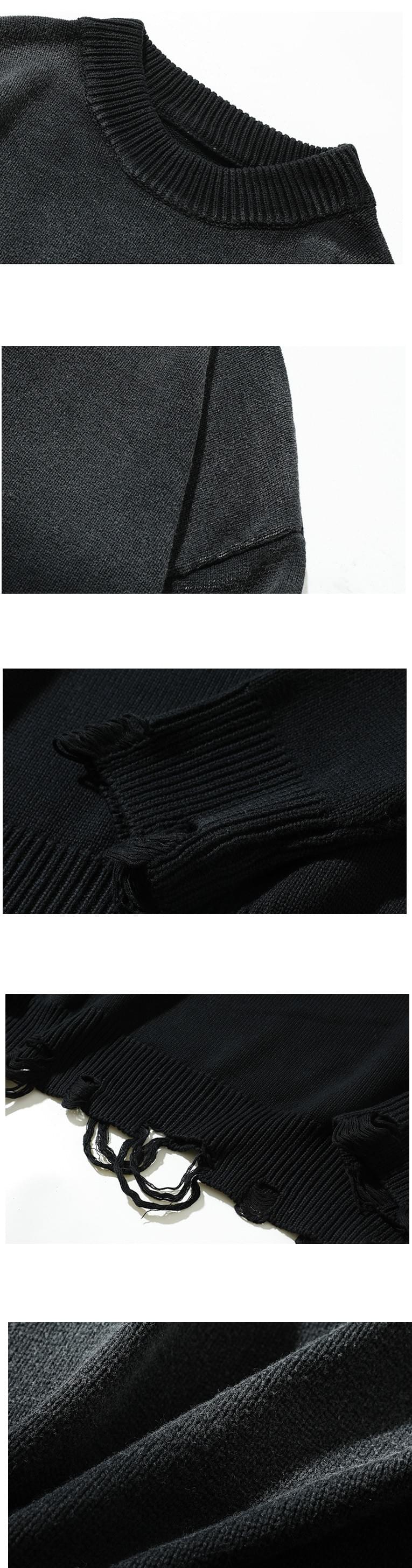 漸變色系編織設計 圓領針織冷衫 [CBK-1042]