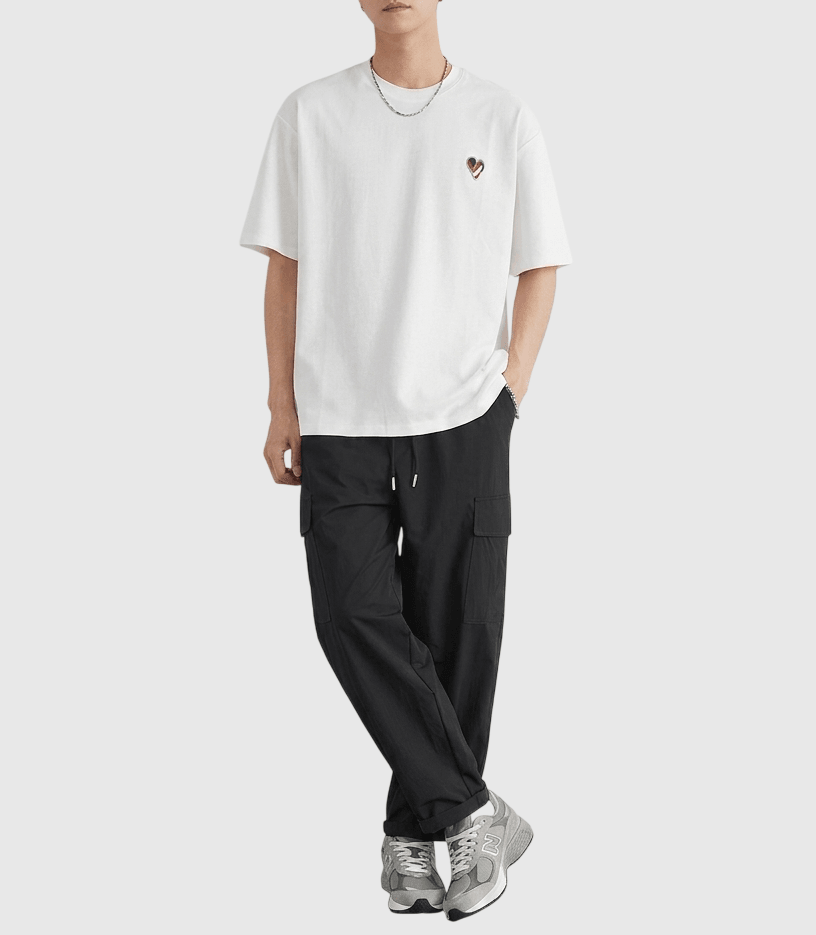 復古民族工藝細心形刺繡編織 短袖 T-Shirt [SBT-1586]