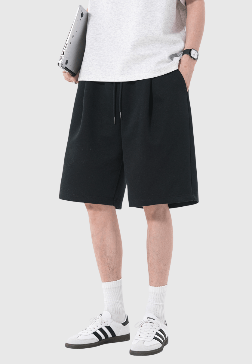 日系基礎百搭 透氣針織棉衛短褲 [SBST-1163]