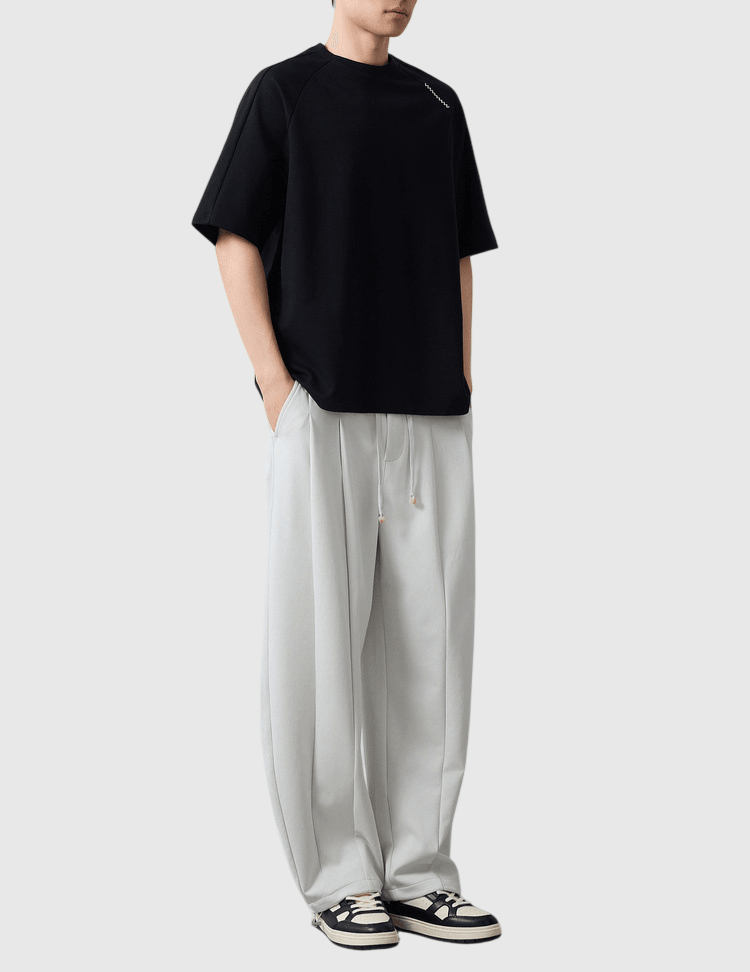 手工縫線刺繡設計 短袖 T-Shirt [CBT-1333]
