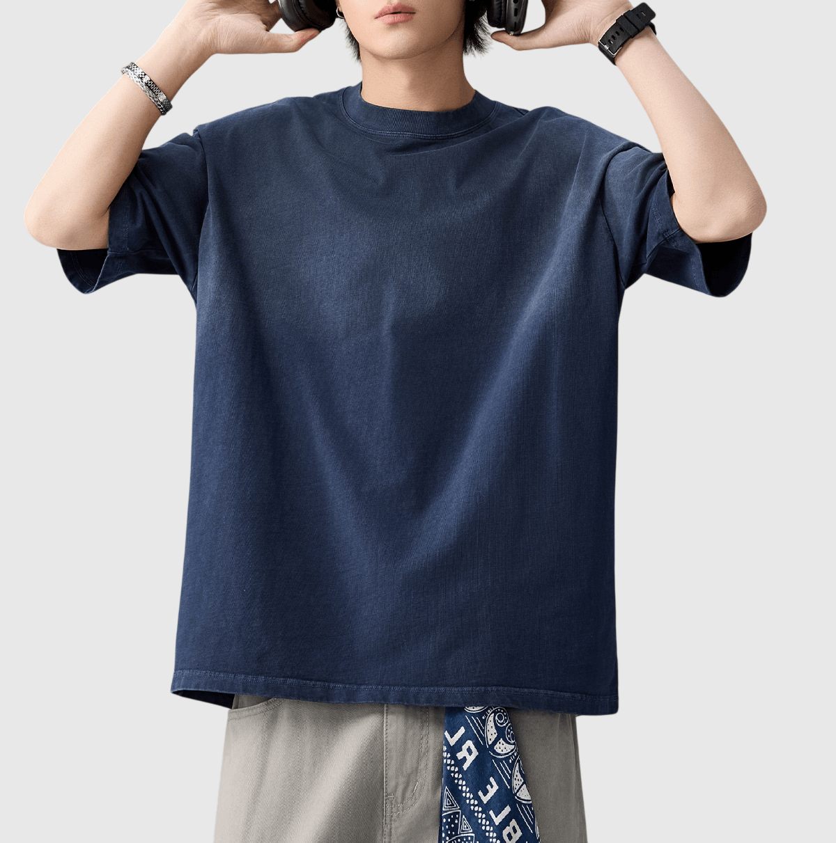 復古水洗色系漸變 純棉短袖 T-Shirt [SBT-1424]